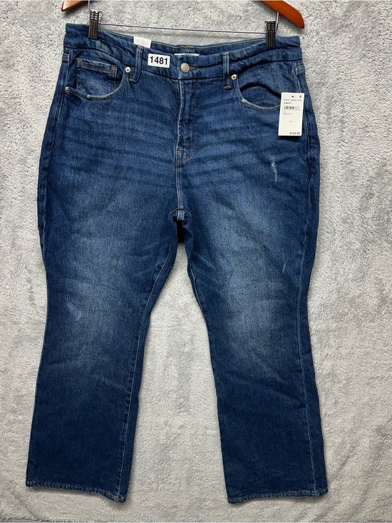 Good American Denim - NWT Good American Good Petite Bootcut Jeans Size 14/32 Mid Rise Indigo Wash